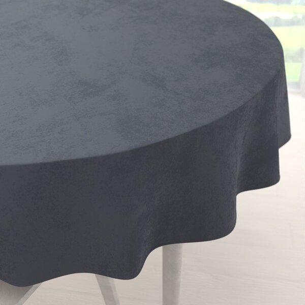 Biante Zamatový okrúhly obrus Velvet Premium SVP-004 Antracitovo sivý Ø 120 cm