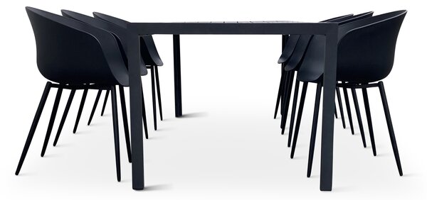 Noela Záhradný jedálenský set Viking XL 190cm + 6x stolička Rikke