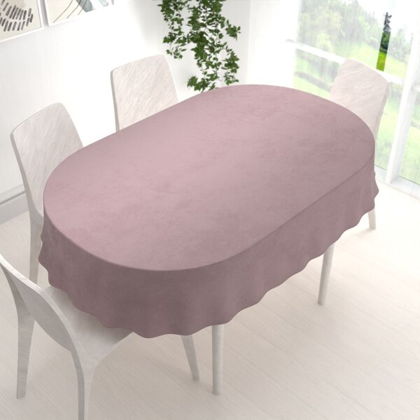 Biante Zamatový oválny obrus Velvet Prémium SVP-002 Staroružový 120x180 cm