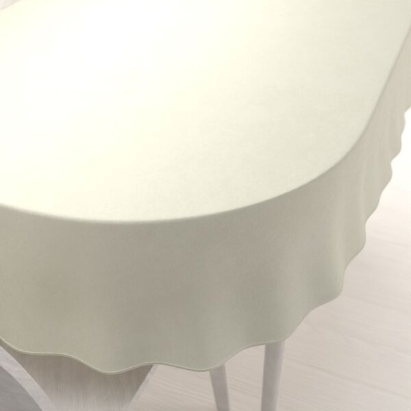 Biante Zamatový oválny obrus Velvet Prémium SVP-003 Smotanový 100x160 cm