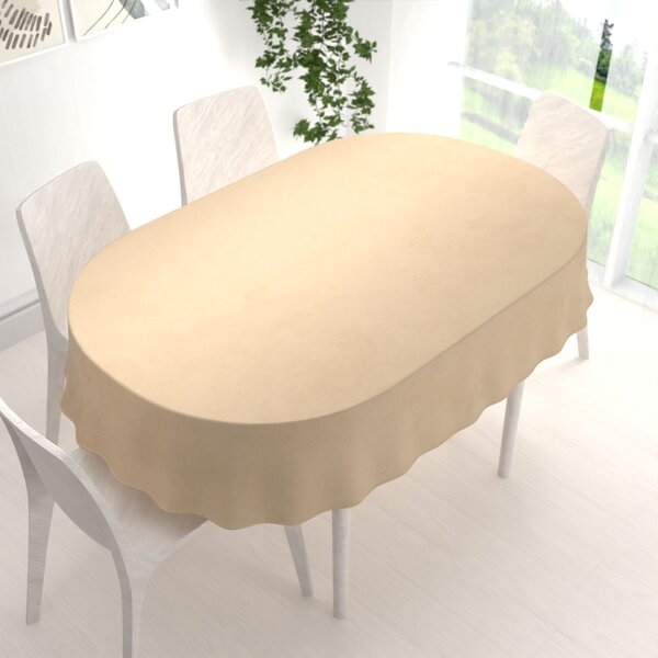 Biante Zamatový oválny obrus Velvet Prémium SVP-006 Pieskovo béžový 100x140 cm