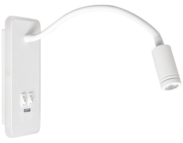 Nástenné LED svietidlo Base, 1x LED 8+2w, 4000k, w, vypínač