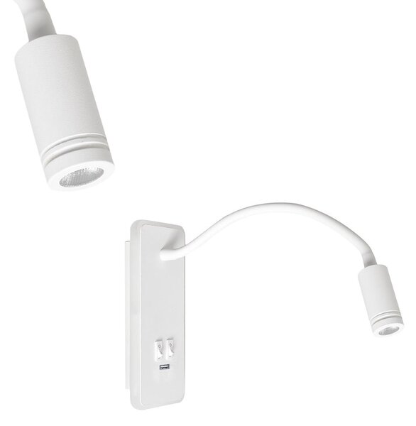 Nástenné LED svietidlo Base, 1x LED 8+2w, 4000k, w, vypínač