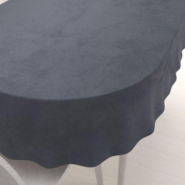 Biante Zamatový oválny obrus Velvet Prémium SVP-004 Antracitovo sivý 100x140 cm