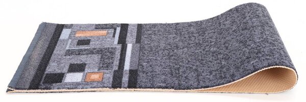 Associated Weavers , Protišmykový behúň na mieru Bombay 97, šíre 67 cm, šedá, chodba / predsieň