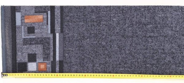 Associated Weavers , Protišmykový behúň na mieru Bombay 97, šíre 67 cm, šedá, chodba / predsieň
