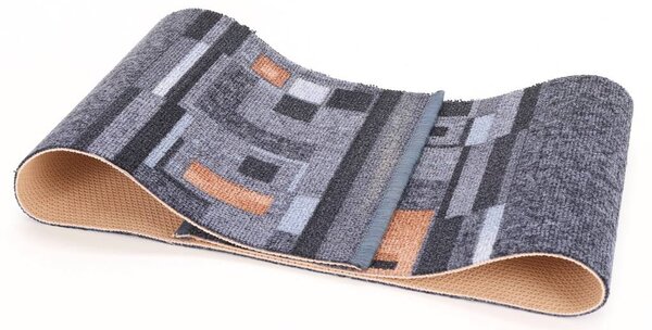 Associated Weavers , Protišmykový behúň na mieru Bombay 97, šíre 67 cm, šedá, chodba / predsieň