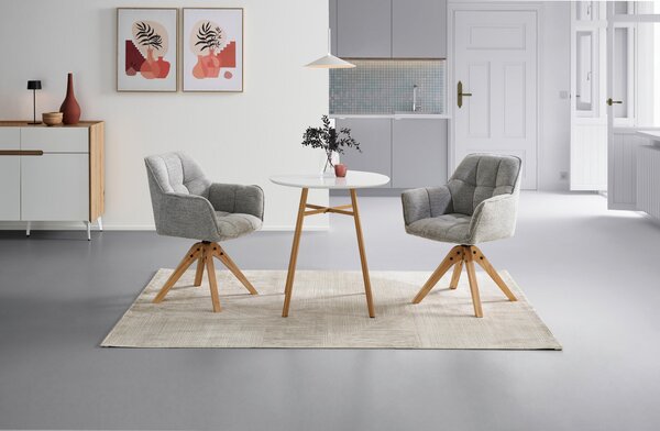 JEDÁLENSKÝ STÔL, biela, farba duba, 70/70/75 cm Carryhome - Stoly