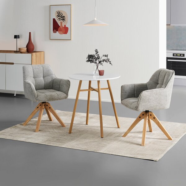JEDÁLENSKÝ STÔL, biela, farba duba, 70/70/75 cm Carryhome - Stoly