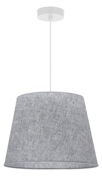 Závesné svietidlo Len1, 1x šedé textilné tienidlo, (fi 38 cm), w
