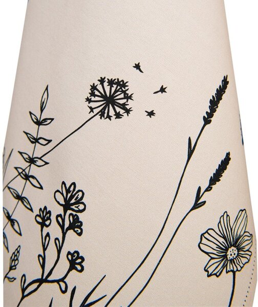 Béžová bavlnená utierka s kvetinami Flora And Fauna - 50*70 cm - Clayre & Eef