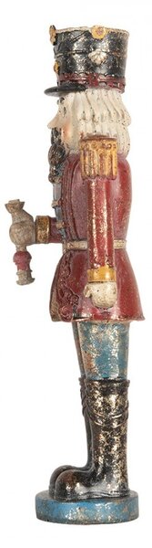 Modro-červená dekorácia Luskáčik Nutcracker - 7*6*21 cm - Clayre & Eef