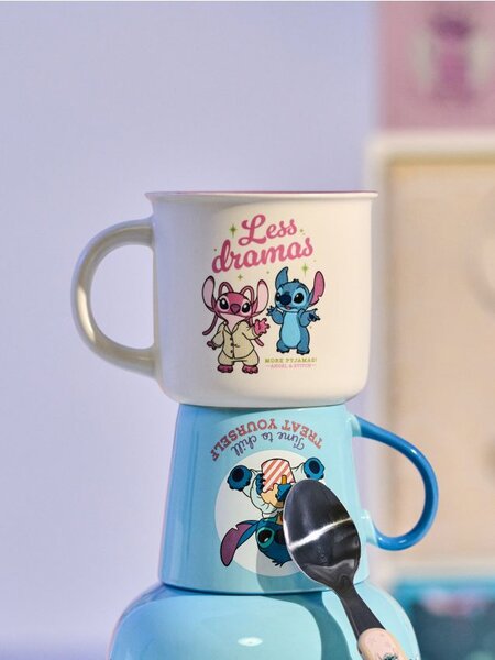 Sinsay - Keramický hrnček s potlačou Lilo & Stitch - viacfarebná