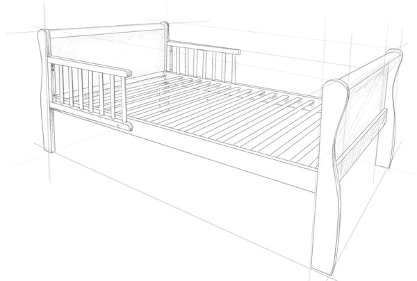 Detská postieľka 2v1 Noble Cot Bed 140x70