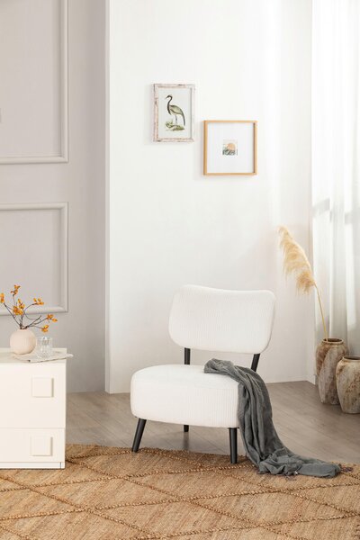 KRESLO, textil, krémová P & B - Online Only obývacie izby, Online Only