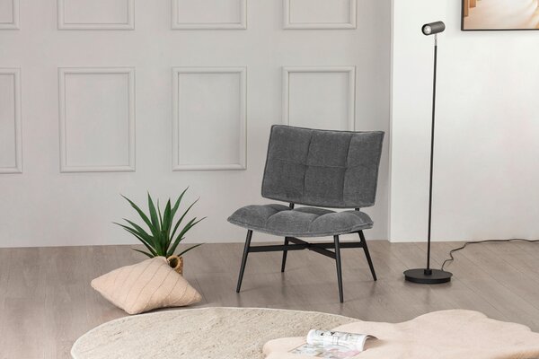 KRESLO, textil, sivá P & B - Online Only obývacie izby, Online Only