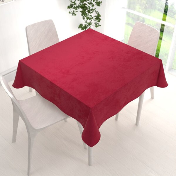 Biante Veľký zamatový štvorcový obrus Velvet Prémium SVP-007 Malinovo červený 150x150 cm