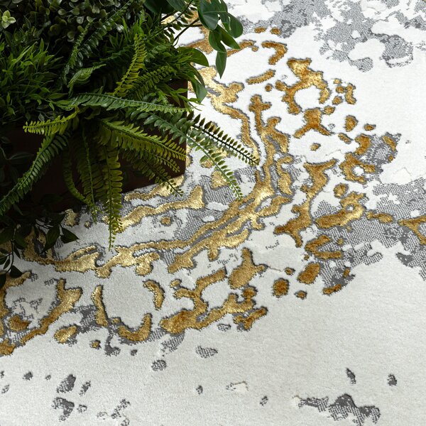 Dywany Łuszczów , Kusový koberec Allure 1961 gold/white, 80x150, žltá, kancelária