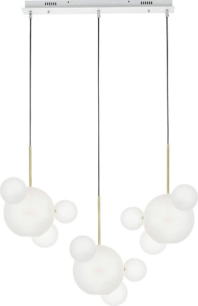 Závesné svietidlo Elk Capri Line 3 zlatá / biela - 180 LED, hliník, sklo