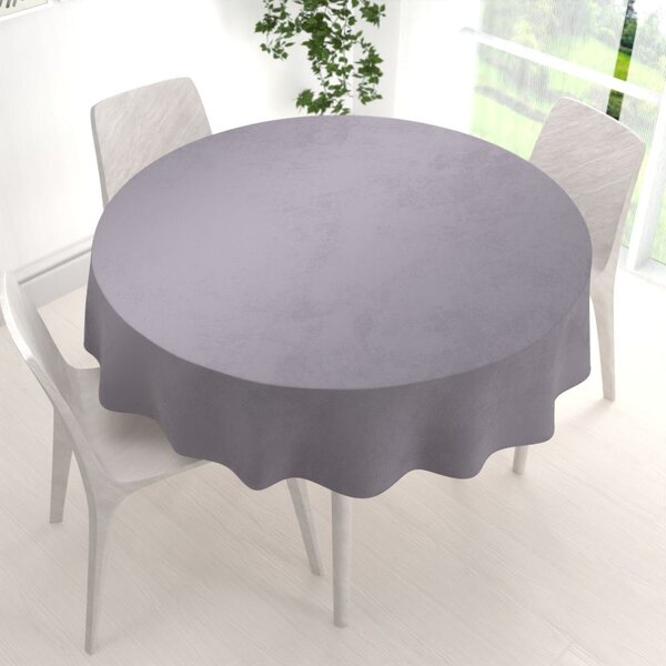 Biante Zamatový okrúhly obrus Velvet Premium SVP-013 Sivý Ø 110 cm
