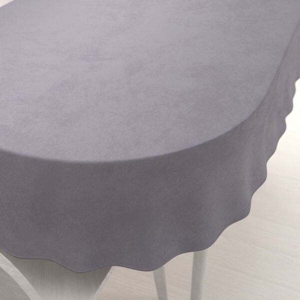 Biante Zamatový oválny obrus Velvet Prémium SVP-013 Sivý 100x160 cm