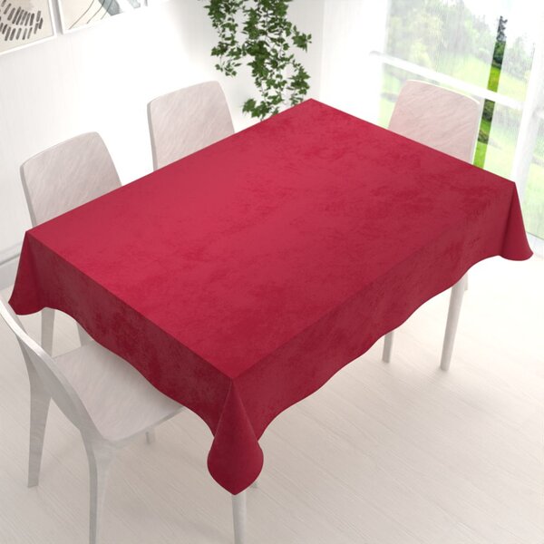 Biante Zamatový obdĺžnikový obrus Velvet Premium SVP-007 Malinovo červený 50x100 cm