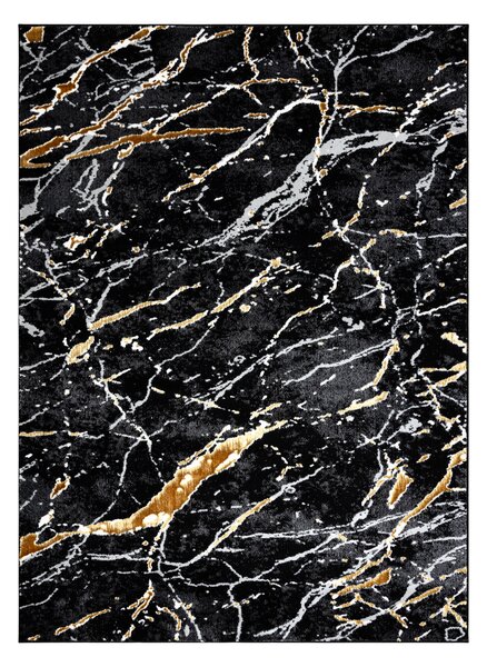 Dywany Łuszczów , Kusový koberec Allure 1963 black/gold, 120x170, čierna, kancelária