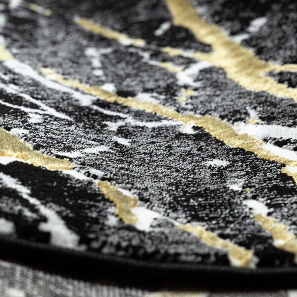 Dywany Łuszczów , Kusový koberec Allure 1963 black/gold, 120x170, čierna, kancelária