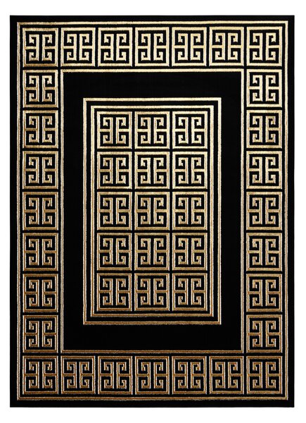 Dywany Łuszczów , Kusový koberec Allure 1968 black/gold, 80x150, čierna, kancelária