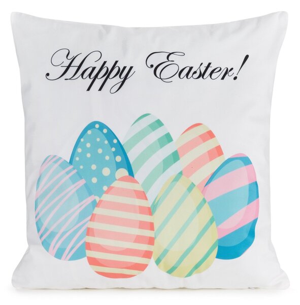 VEĽKONOČNÁ DEKORAČNÁ OBLIEČKA NA VANKÚŠ EASTER3 45X45 CM VZOROVANÁ
