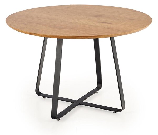 Okrúhly jedálenský stôl Looper 2 - dub zlatý / čierna