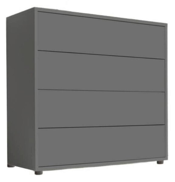 KOMODA, antracitová, 79/73/33 cm MID.YOU - Komody, Online Only
