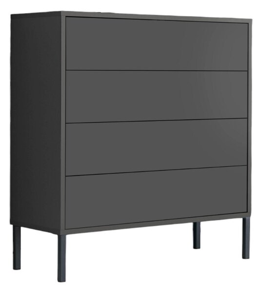 KOMODA, antracitová, 79/86/33 cm MID.YOU - Komody, Online Only