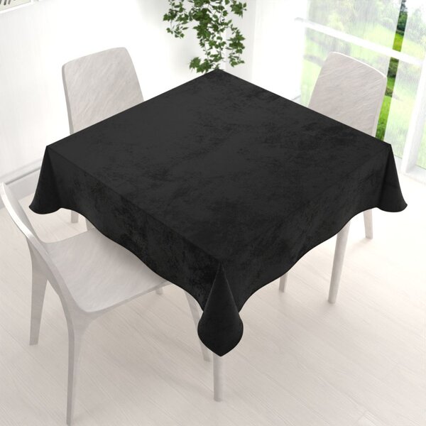 Biante Zamatový štvorcový obrus Velvet Prémium SVP-023 Čierny 50x50 cm