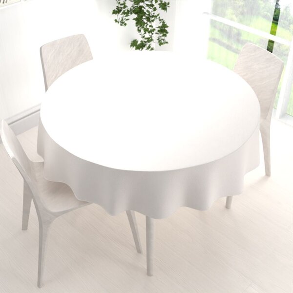 Biante Zamatový okrúhly obrus Velvet Premium SVP-024 Krémovo biely Ø 100 cm