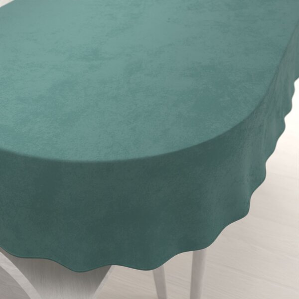 Biante Zamatový oválny obrus Velvet Prémium SVP-022 Ľadovo zelený 100x140 cm