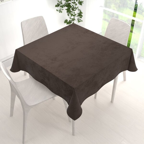 Biante Zamatový štvorcový obrus Velvet Prémium SVP-016 Tmavo hnedý 70x70 cm