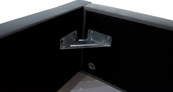 Čalúnená posteľ s úložným priestorom Izabela 90x200 - sivá