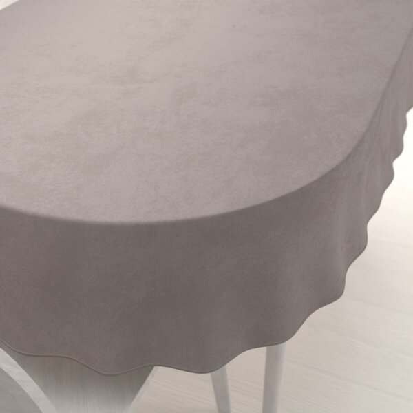 Biante Zamatový oválny obrus Velvet Prémium SVP-015 Latte 100x160 cm