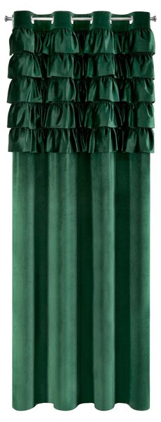 ZATEMŇOVACÍ ZÁVES NA KRÚŽKOCH AURA 140X250 CM TMAVOZELENÁ