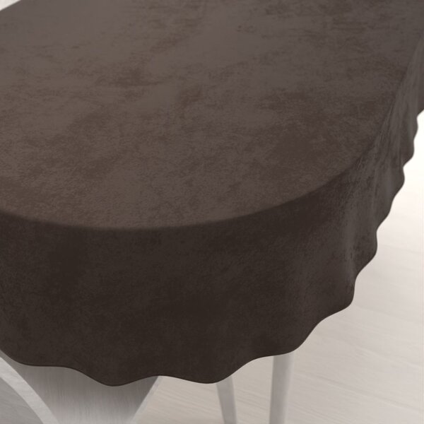 Biante Zamatový oválny obrus Velvet Prémium SVP-016 Tmavo hnedý 100x160 cm