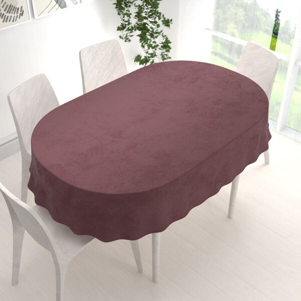 Biante Zamatový oválny obrus Velvet Prémium SVP-019 Hnedofialový 100x160 cm