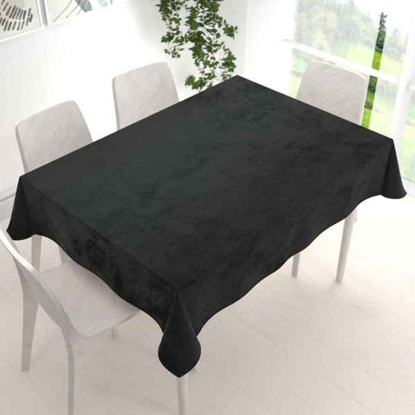 Biante Veľký zamatový obdĺžnikový obrus Velvet Premium SVP-014 Čiernozelený 180x220 cm