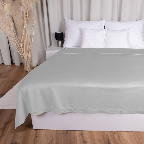 Biante Zamatový prehoz na posteľ Velvet Prémium SVP-027 Svetlo sivý 140x200 cm