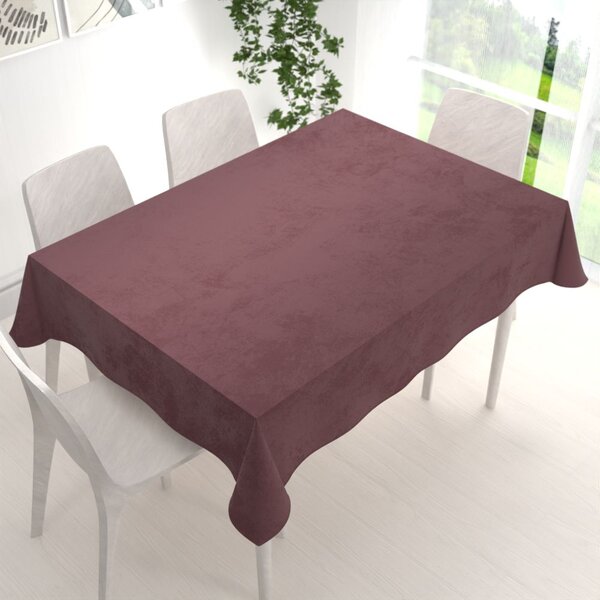 Biante Zamatový obdĺžnikový obrus Velvet Premium SVP-019 Hnedofialový 50x100 cm