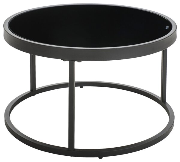 SADA KONFERENČNÝCH STOLÍKOV, sivá, čierna, kov, sklo, kompozitné drevo, 65-80/65-80/38-40 cm MID.YOU - Stolíky do obývačky, Online Only