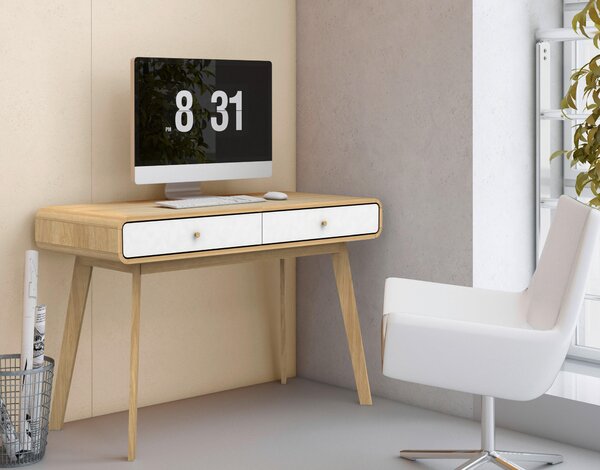 PÍSACÍ STÔL, biela, farba duba, 120/79/50 cm MID.YOU - Online Only kancelárie, Online Only