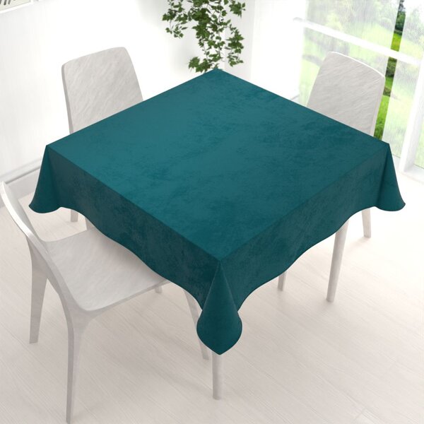 Biante Zamatový štvorcový obrus Velvet Prémium SVP-025 Petrolejový 130x130 cm