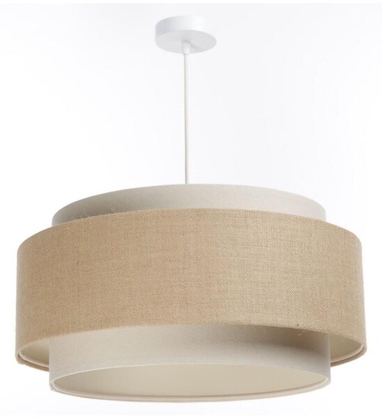 Luster na lanku DOBLO 1xE27/60W/230V béžová/krémová
