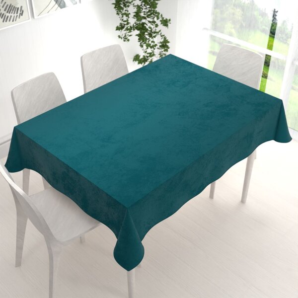 Biante Zamatový obdĺžnikový obrus Velvet Premium SVP-025 Petrolejový 140x180 cm